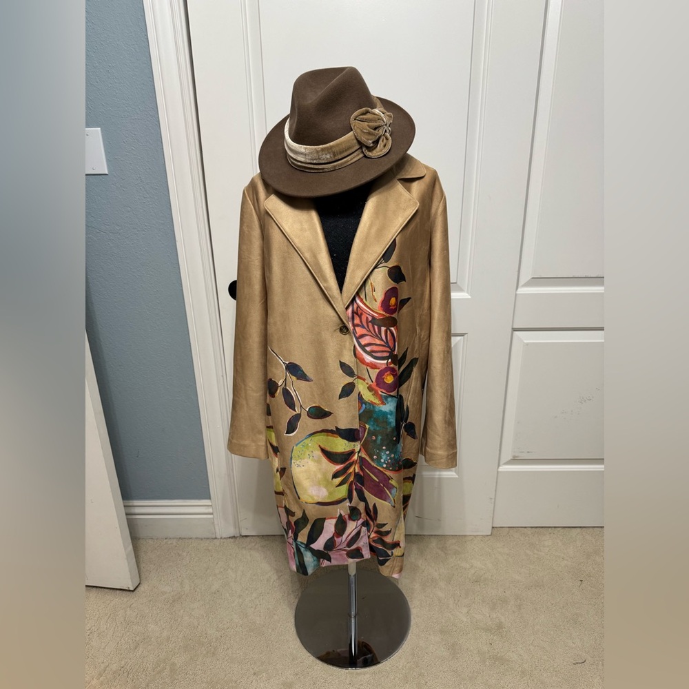 NWT Chico's Multicolor Artistic Trench Coat